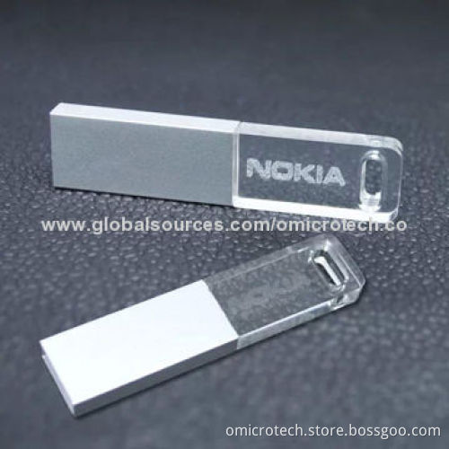 Crystal USB Flash Drive with Over Ten Years Data Retention